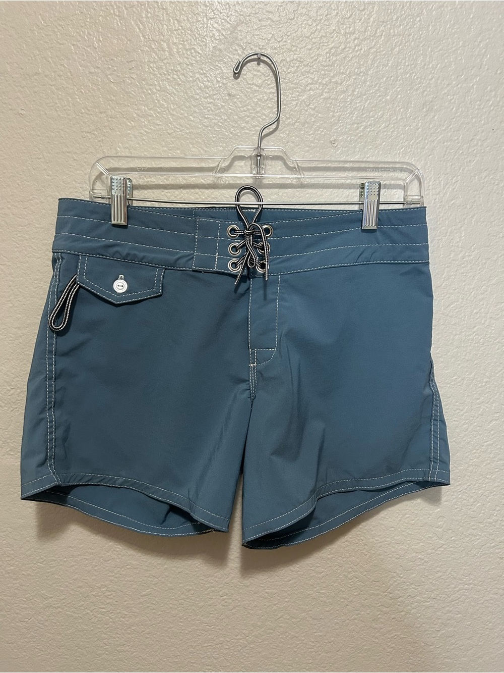 Birdwell Beach Britches x California Republic Lace-Up Surf Shorts Size 2 Blue